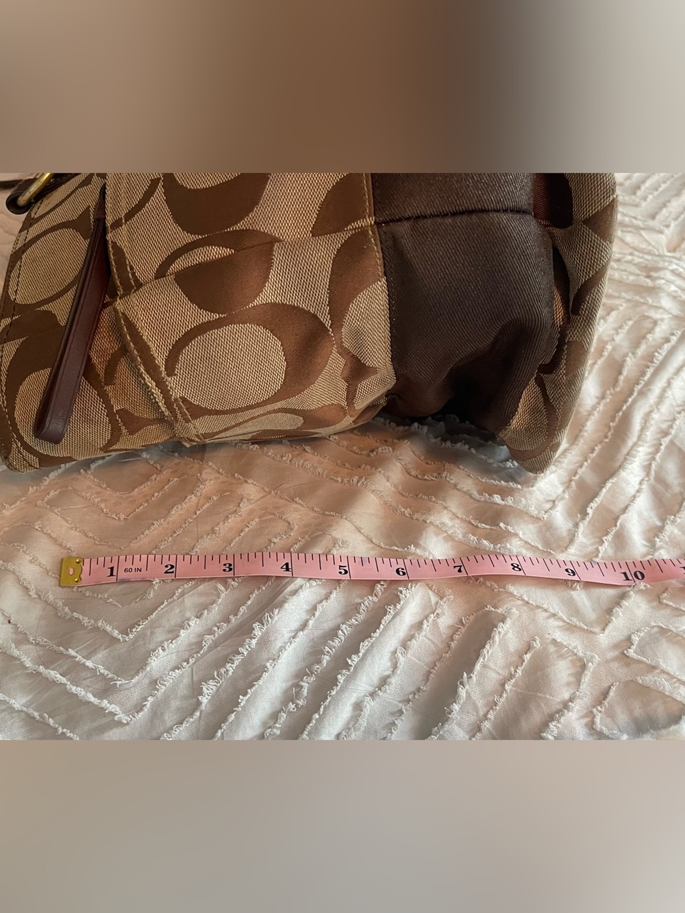 Coach Signature Canvas and Leather Tote Bag in Brown - Picture 11 of 14